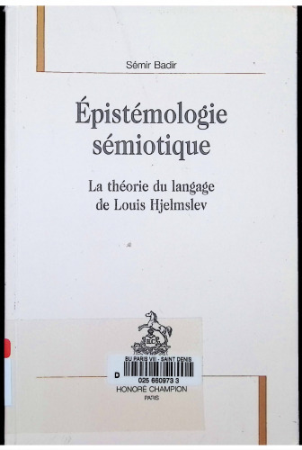 Épistémologie sémiotique - la théorie du langage de Louis Hjelmslev