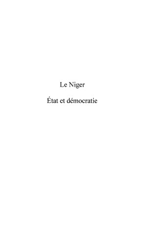 Le Niger: État et démocratie