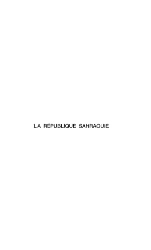 La république sahraouie