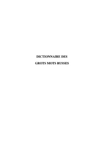 Dictionnaire des gros mots russes