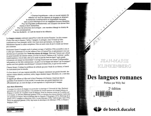 Des langues romanes