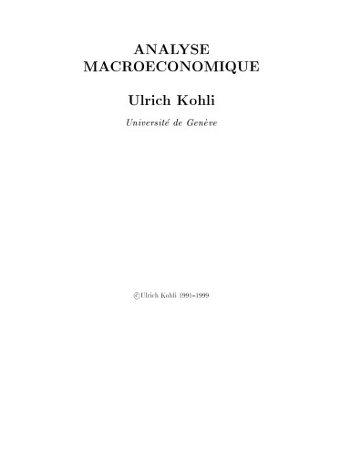 Analyse macroéconomique