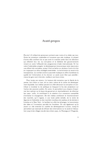 Le droit d'informer : Le rôle des médias dans le développement économique
