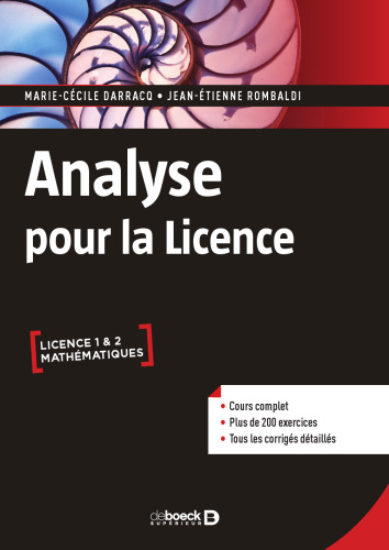 Analyse pour la licence
