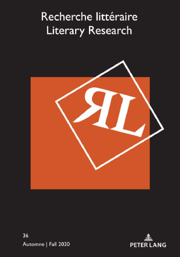 Recherche litteraire/Literary Research [ Fall 2020, 1 ed.]
