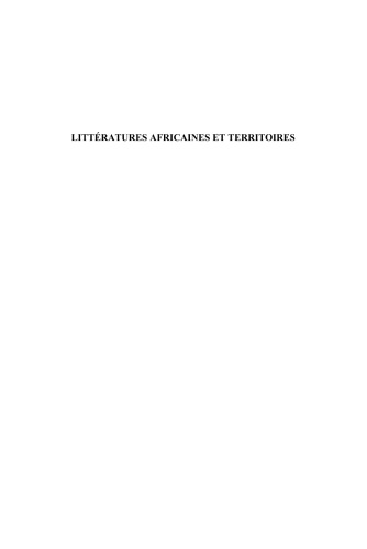 Littératures africaines et territoires