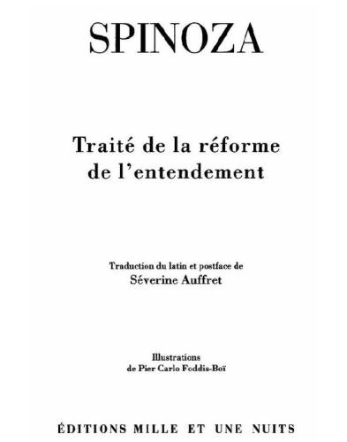 Traite de la reforme de l'entendement