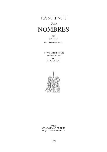 La science des nombres