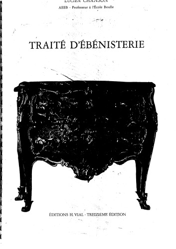 Traité d'ébénisterie