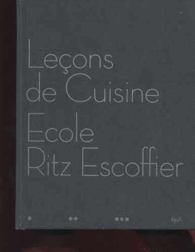 Lecons de Cuisine Ecole Ritz Escoffier