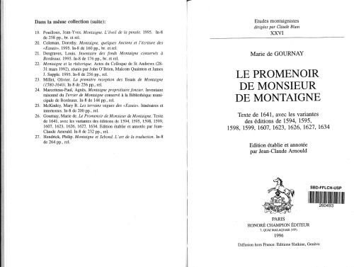 Le promenoir de Monsieur de Montaigne