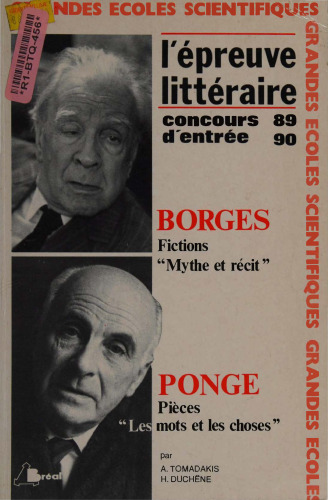 L'épreuve littéraire 1989-1990 : Ponge, Borges