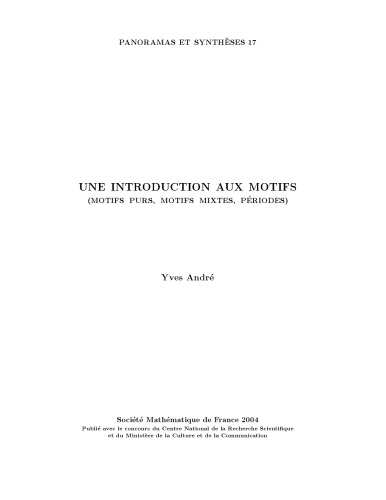 Une introduction aux motifs: motifs purs, motifs mixtes, périodes