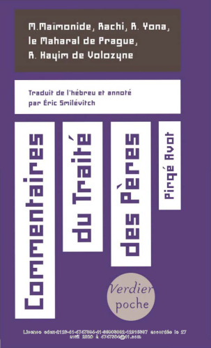 Commentaires du "Traité des Pères", "Pirqé Avot" (POCHE)