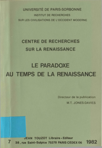 Le paradoxe au temps de la Renaissance
