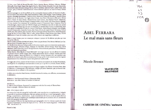 Abel Ferrara: Le Mal Mais Sans Fleurs
