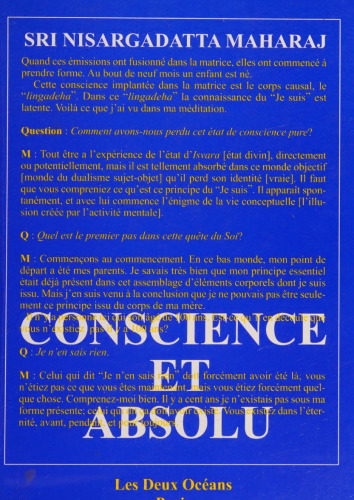 Conscience et Absolu