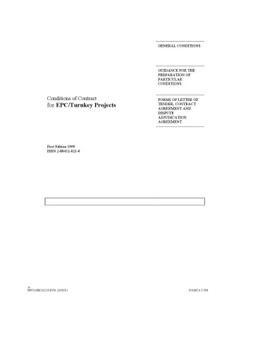 FIDIC Conditions for EPC Turnkey Projects: Silver