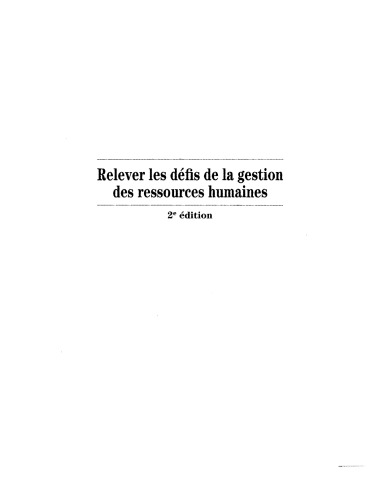Relever les défis de la gestion des ressources humaines