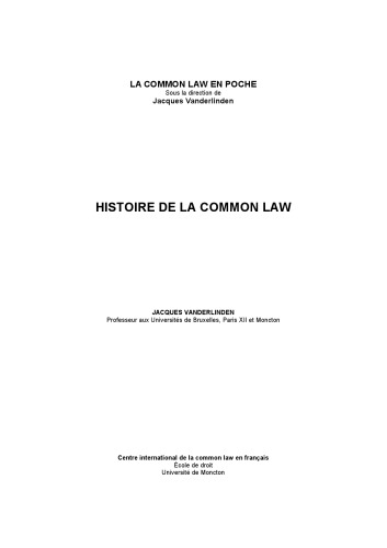 Histoire de la common law