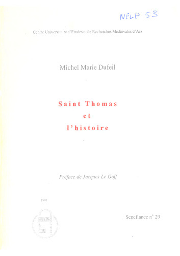 Saint Thomas et l'histoire