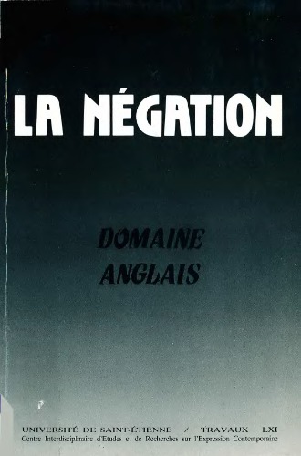 La Négation : domaine anglais