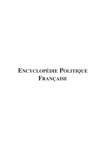 Encyclopédie politique française, tome 2