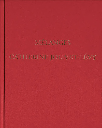 Mélanges Catherine Jolivet-Lévy