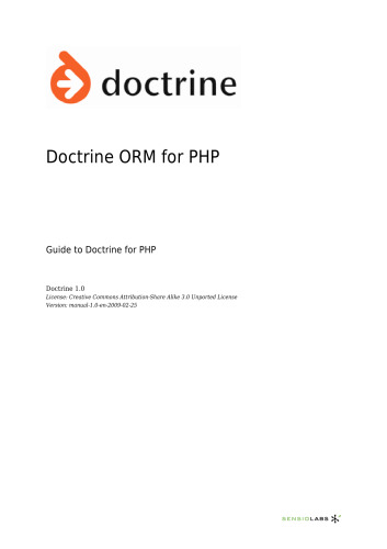 Doctrine ORM for PHP