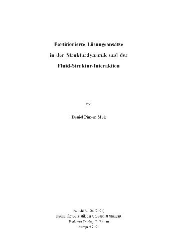 Partitionierte Lösungsansätze in der Strukturdynamik und der Fluid-Struktur-Interaktion