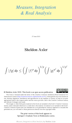 Measure, Integration & Real Analysis