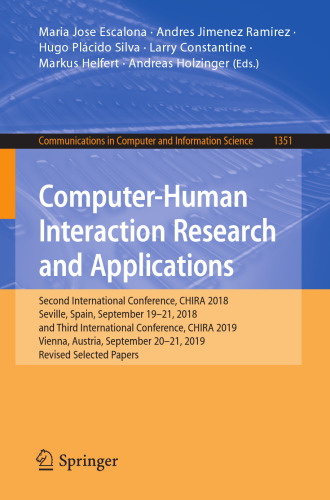 Computer-Human Interaction Research and Applications (Communications in Computer and Information Science)