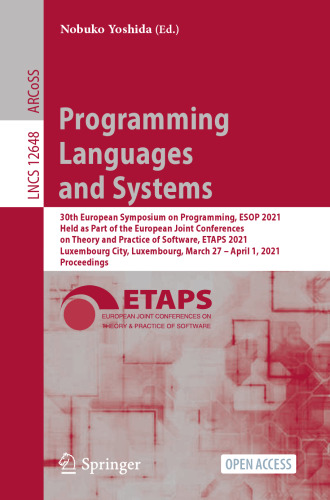 Programming Languages and Systems (Theoretical Computer Science and General Issues)