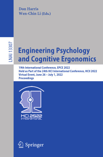 Engineering Psychology and Cognitive Ergonomics (Lecture Notes in Artificial Intelligence)