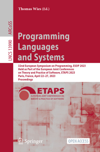 Programming Languages and Systems (Lecture Notes in Computer Science)