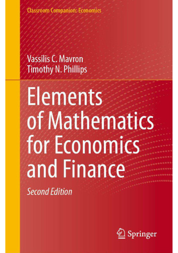 Elements of Mathematics for Economics and Finance (Classroom Companion: Economics)