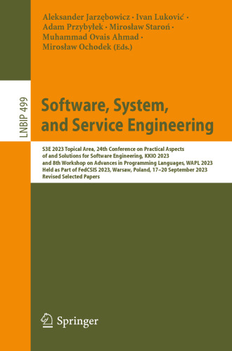 Software, System, and Service Engineering (Lecture Notes in Business Information Processing)