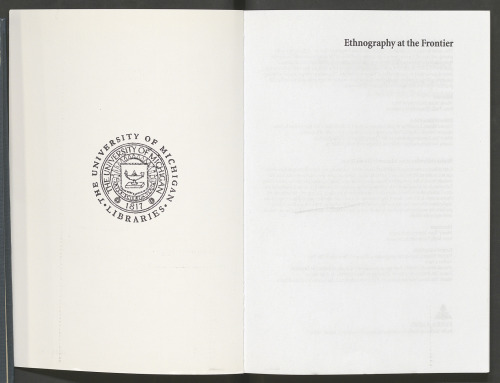 Ethnography at the Frontier: Space, Memory and Society in Southern Balochistan