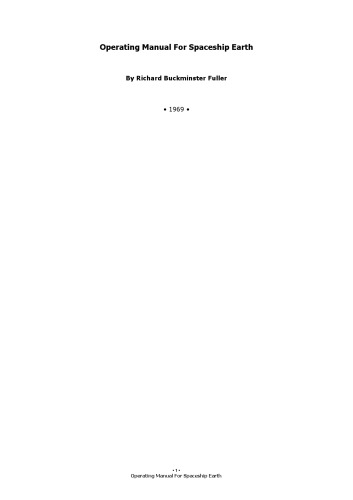 Operating Manual for Spaceship Earth