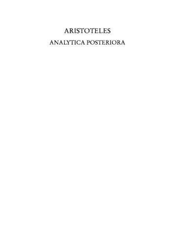 Aristoteles: Analytica posteriora