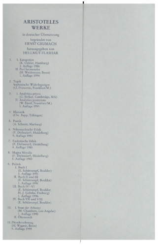 Aristoteles Werke in deutscher Übersetzung: Begründet von Ernst Grumach Band 9/III: Politik – Buch IV–VI Über Verfassungen Über Zerstörung und ... von Demokratien und Oligarchien: 4-6