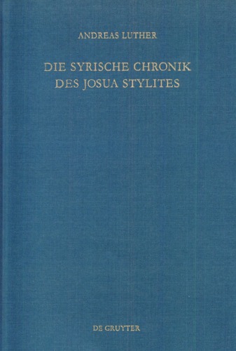 Die syrische Chronik des Josua Stylites