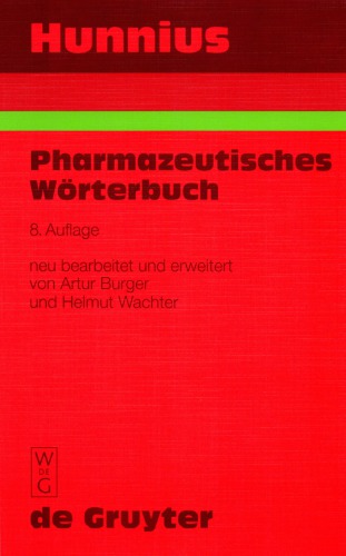Hunnius - Pharmazeutisches Wörterbuch