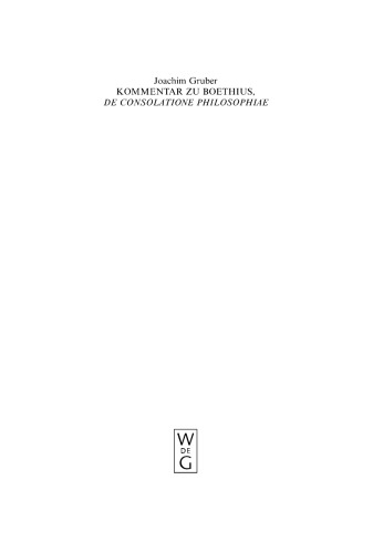 Kommentar zu Boethius, 'De consolatione philosophiae'