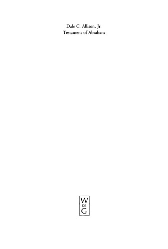 Testament of Abraham (Commentaries on Early Jewish Literature)