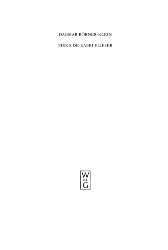 Pirke de-Rabbi Elieser: Nach Der Edition Venedig 1544 Unter Beruecksichtigung Der Edition Warschau 1852: 26