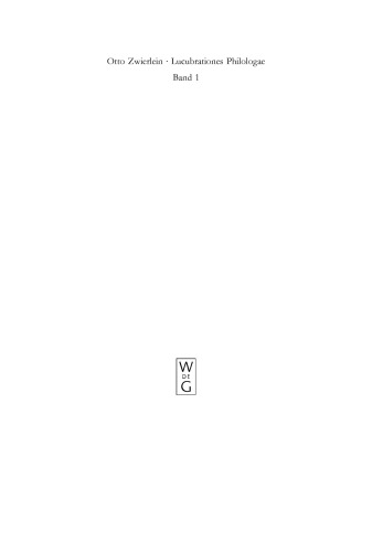 Lucubrationes Philologae, Band 1, Seneca