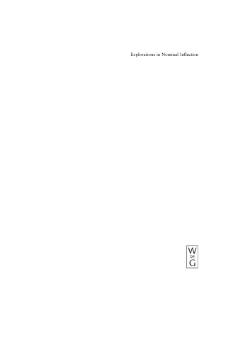 Explorations In Nominal Inflection (Interface Explorations)