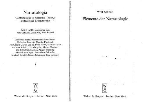 Elemente der Narratologie (Narratologia, Vol. 8)