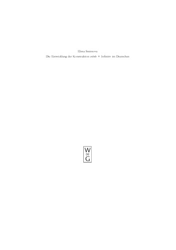 Die Entwicklung der Konstruktion würde + Infinitiv im Deutschen : eine funktional-semantische Analyse unter besonderer Berücksichtigung sprachhistorischer Aspekte (Studia Linguistica Germanica 82)